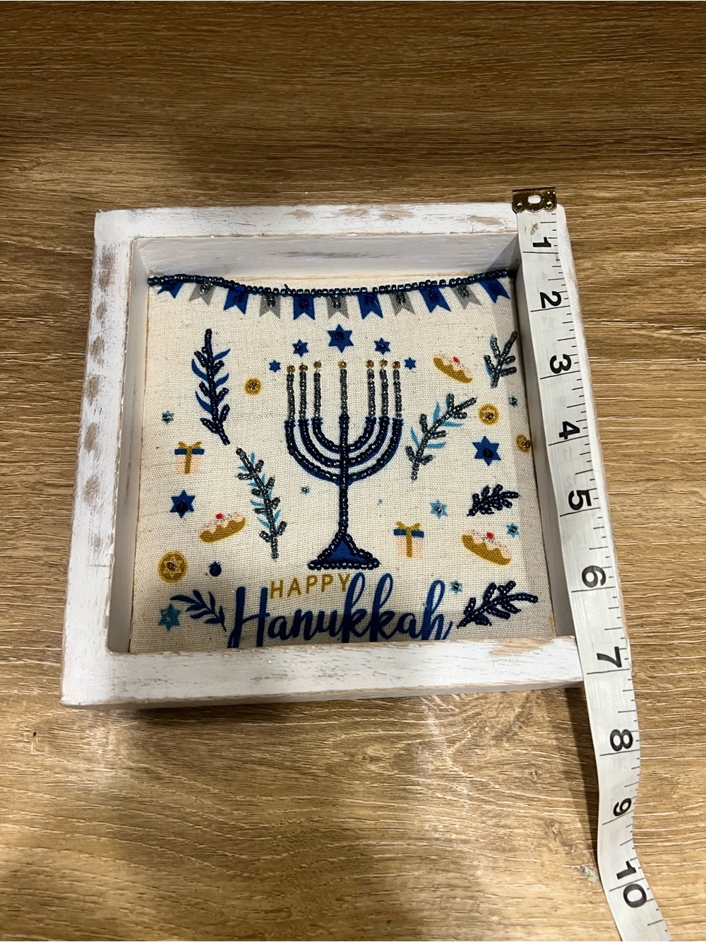Hanukkah Menorah Beaded Decor